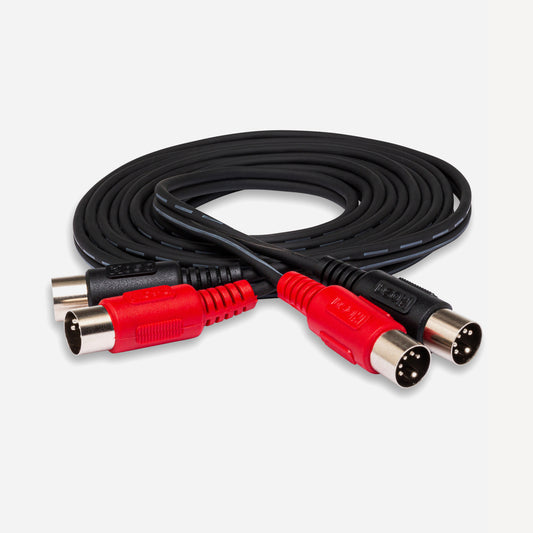 Hosa Dual MIDI Cable - MID-200 - Dual 5-pin DIN to Same