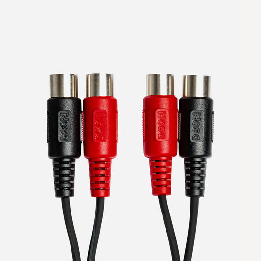 Hosa Dual MIDI Cable - MID-200 - Dual 5-pin DIN to Same