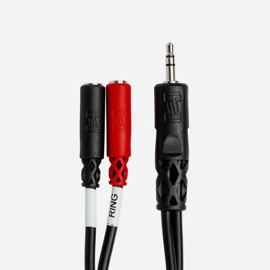 Hosa Stereo Breakout - YMM-261 - 3.5 mm TRS to Dual 3.5 mm TSF